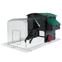 2m kippenren voor verhoogd breed kippenhok